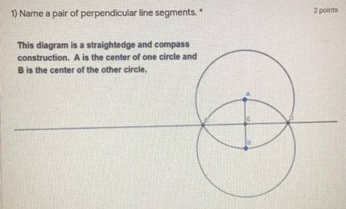 What’s the pair of perpendicular line segments?
