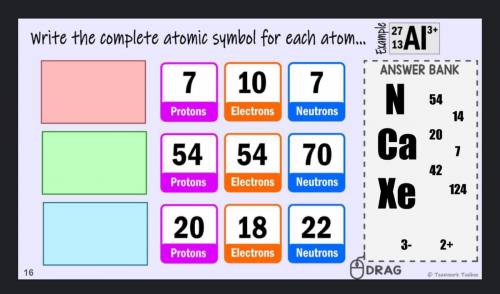How many protons, electrons, and neutrons? ANSWEN

2+
23
6521
26
Protons
Electrons
Neutrons
28
30