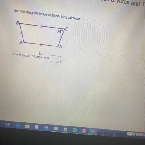 Need help can some help me explain what the measure of angle A is