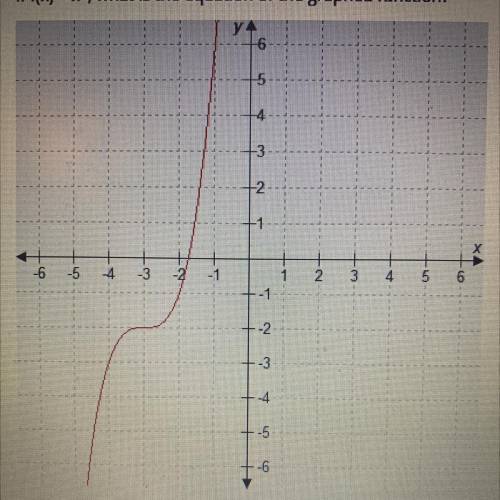If f(x) = x^3, what is the equation of the graphed function?

A. y = f(x-3) - 2
B. y = f(x+3) - 2