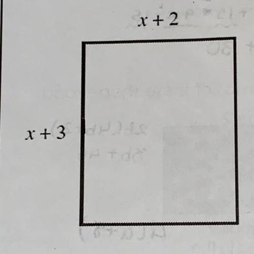 Write an expression for the area of this rectangle, multiplying out your answer