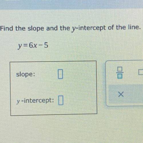 Find the slope and the y-intercept of the line.