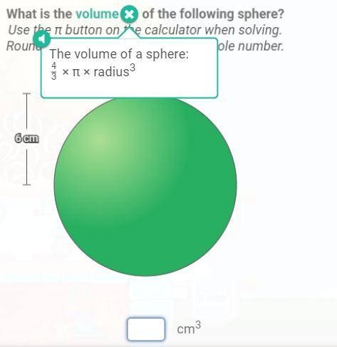What is the volume of the sphere? 20  and who gets it right first gets the brainliest.
