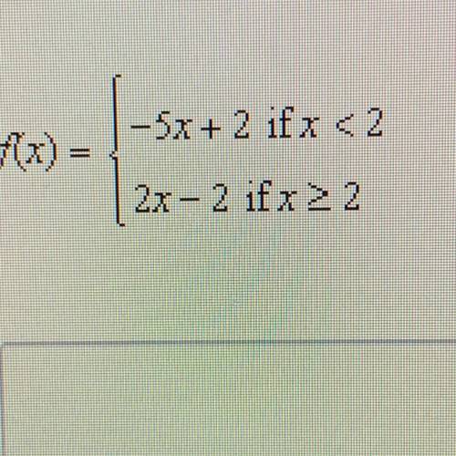 On a separate sheet of paper, graph the function. In the answer box, describe the function.