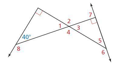 Find the measure of the numbered angle.
m∠7 =