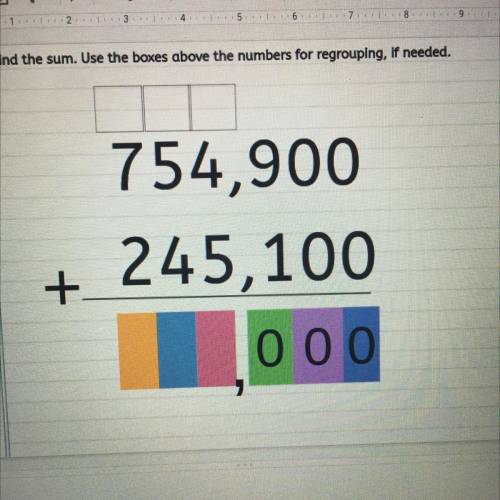 What numbers do I use if I am trying to regroup using the numbers 754,900-245,100