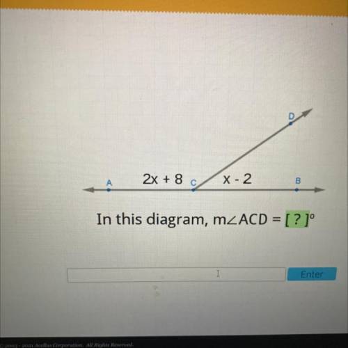 In this diagram, mZACD = [ ? 1°
answer this please !!