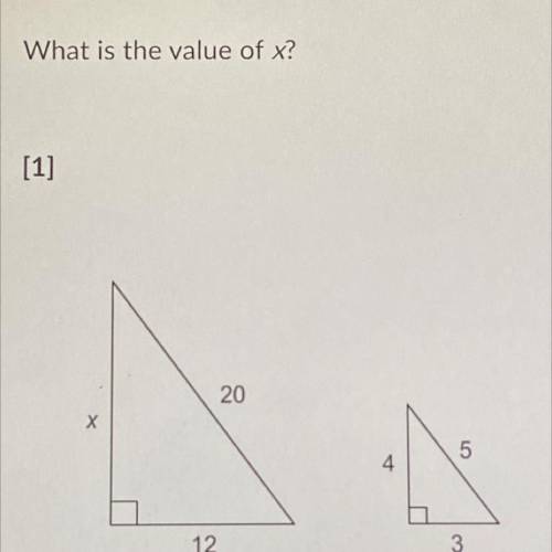 These triangles are proportional.
What is the value of x?
