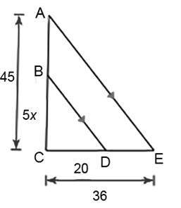 Solve for x.

Question 2 options:
A) 
5
B) 
7
C) 
4
D) 
6