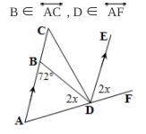 Find the value of x. Give reasons to justify your solution. b ∈ ac, d ∈ fa