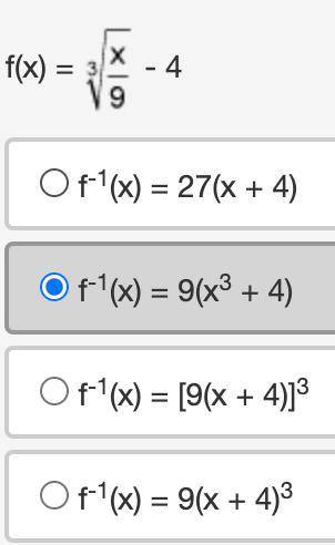 Find the inverse of the Function