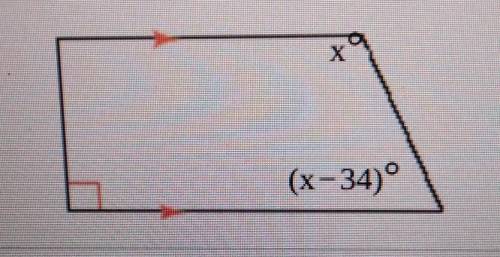Find the value of x then find the measure of the labeled angle

x°=.......°(x-35)°=......°