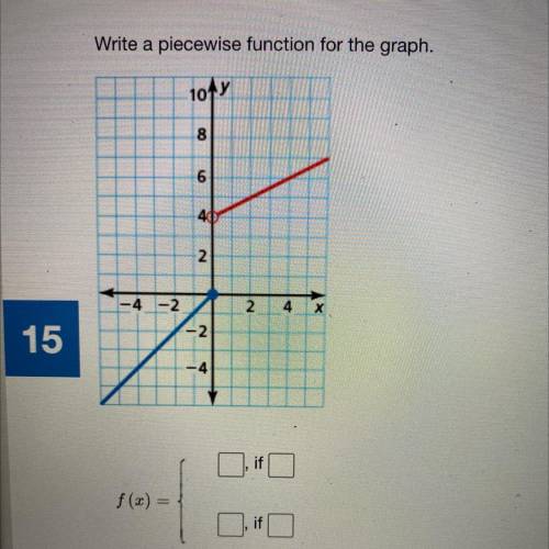 Write a piece wise function for the graph