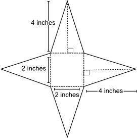 What is the surface area of the solid?

16 square inches
20 square inches
36 square inches
40 squa