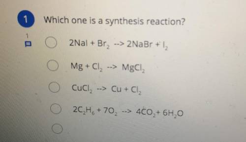Which one is a Synthesis reaction?