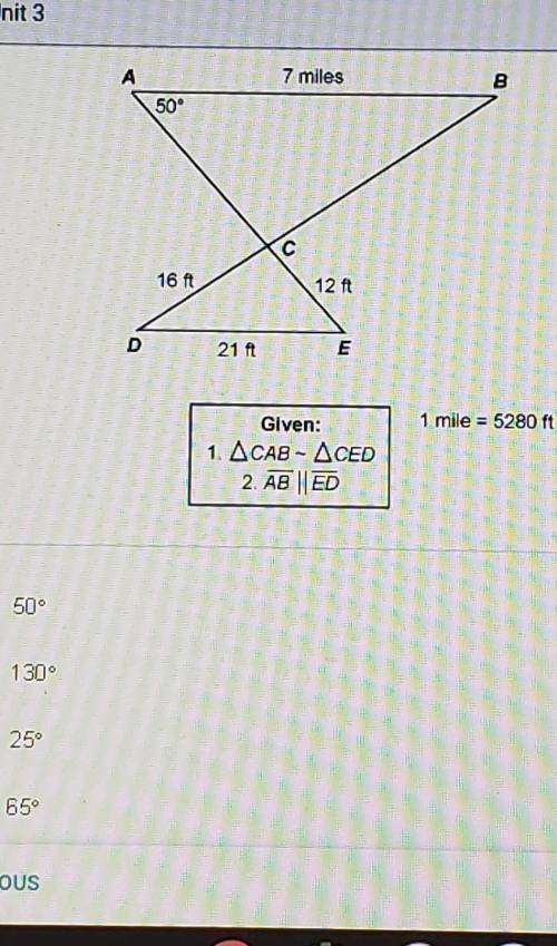 Using the diagram below, what is the measure of e