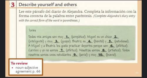 Plzzz help Spanish one super easy and free points if you know Spanish look at picture