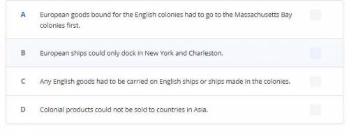 Which of the following statements can be found in the Navigation Acts of 1651?