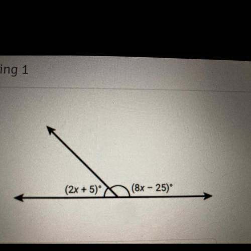 Which angle relationship would you use to
prove that x = 20