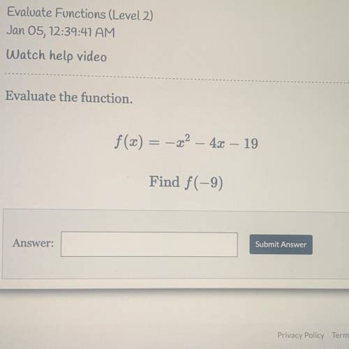 Please help me out! find f(-9)
