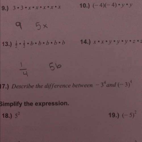 Need help with number 17