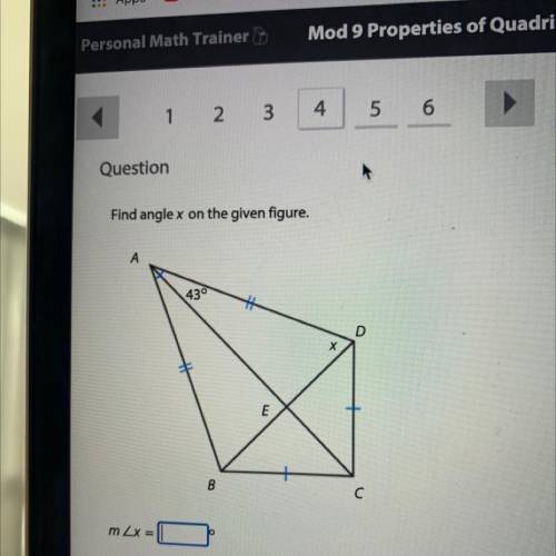 Find angle X on the given figure. m