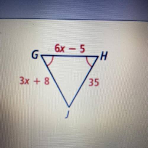 Find the lengths of all three sides of the
triangle