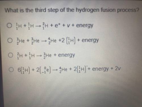 What is the third step of the hydrogen fusion process
