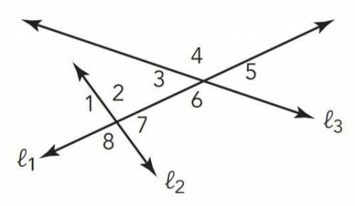 Use the numbered angles in the diagram to answer the question.

Which angles are congruent? How do