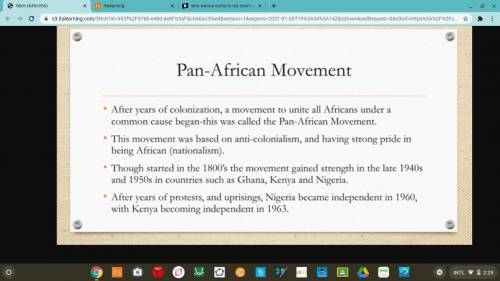 Can you anser this plz

How did Pan-Africanism lead to the indepedence in Africa? look at the help