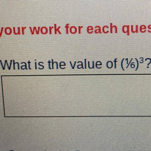 What is the value of (1/6)3?