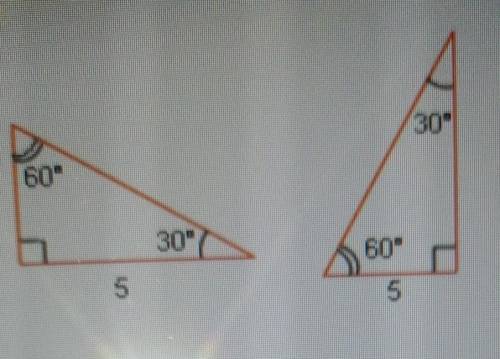 The triangles shown below must be congruentPls answer asap