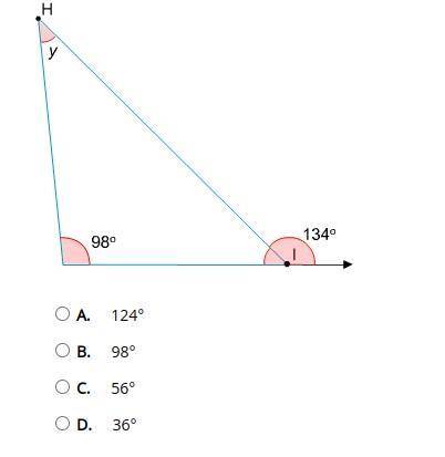 What is the value of y in this triangle?