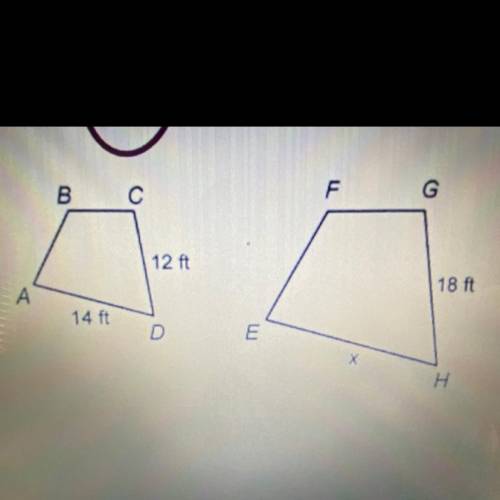 Please Help :))
Find the value of x in each pair of similar figures