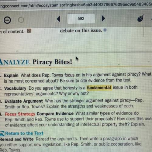 Explain . what does rep. Towns focus on in his argument against piracy? What is he most concerned a