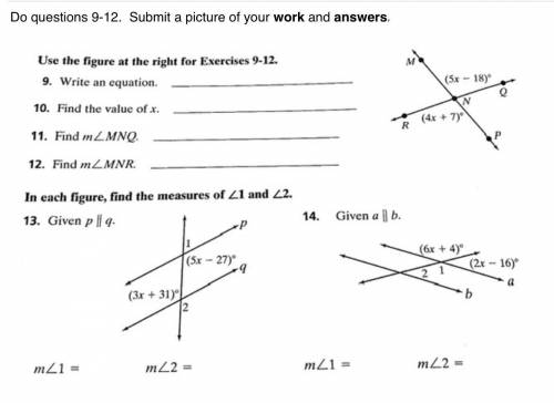 Use the figure at the right to answer questions 9-12.
