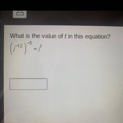 What is the value of t in this equation?