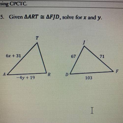 Anyone know how to solve for x and y on this problem?