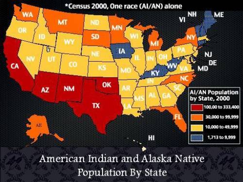 Based on the map, which state would be most affected by the cultural diffusion of the Native Americ