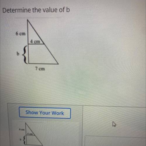 Determine the value b