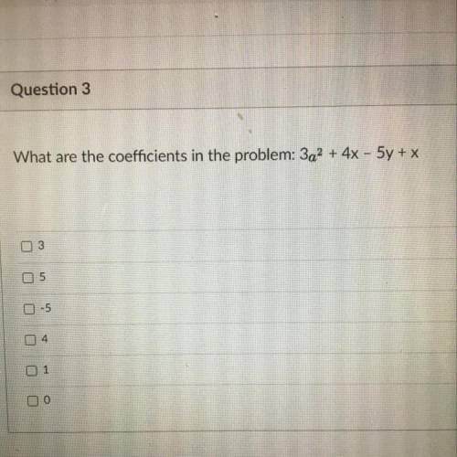 What are the coefficients in the problem: 392 + 4x - 5y + x