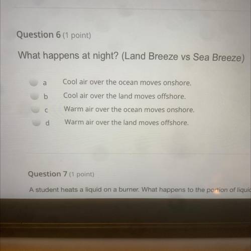 What happens at night? (Land breeze vs sea breeze)