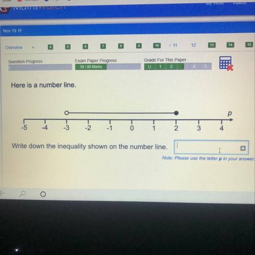 Here is a number line write down the inequality shown on the number line