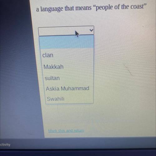 Please select the word from the list that best fits the definition

a language that means people