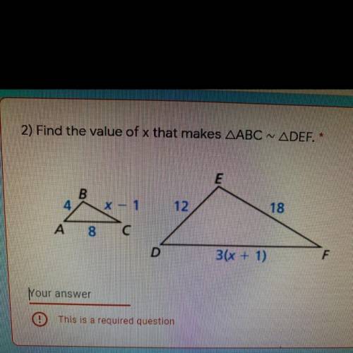 Find the value of X that makes ABC-DEF￼