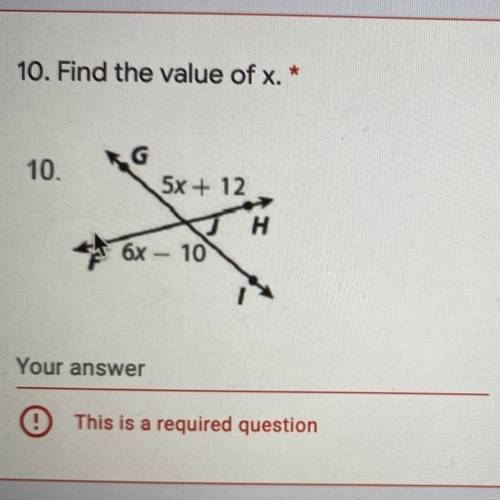 PLEASE HELP !!
Find the value of x.