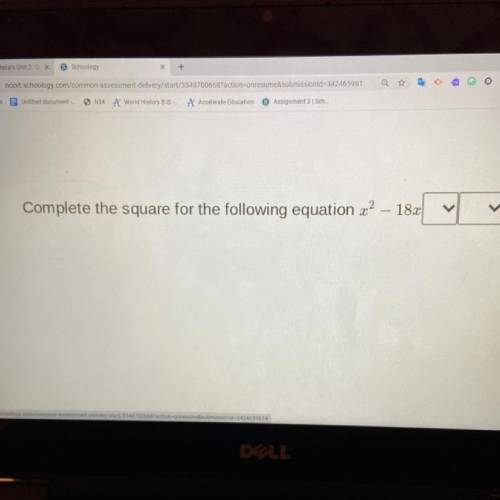 Please help 
Complete the square for the following equation x^2-18x