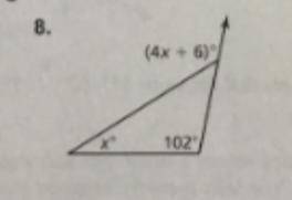 Someone please help me find the exterior angle