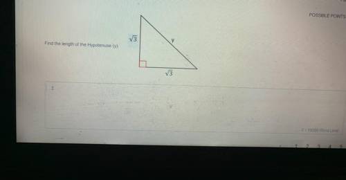 Find the length of the hypotenuse left