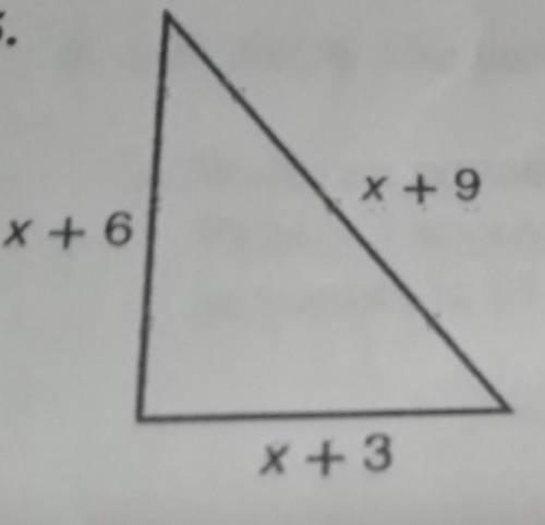 Write an equation to find the value of x so that each pair of polygons has the same perimeter. Then
